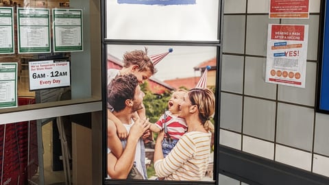 Meijer 'There's No US Without U' Stanchion Sign